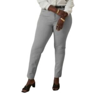 BANANA REPUBLIC Sloan Black White Houndstooth Check 615330‎ Women's 18 SHORT NWT